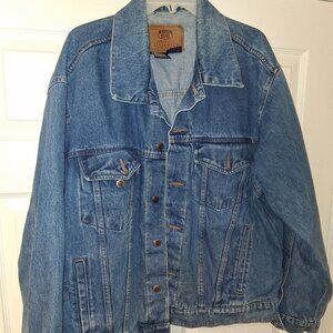 Route 66 Denim Trucker Jacket Mens XL Blue Button Front